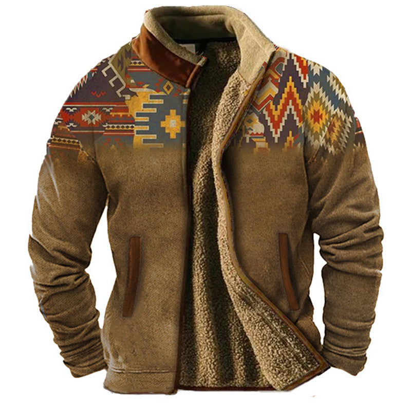 Fashion Casual Men's Fleece Jacket Coat